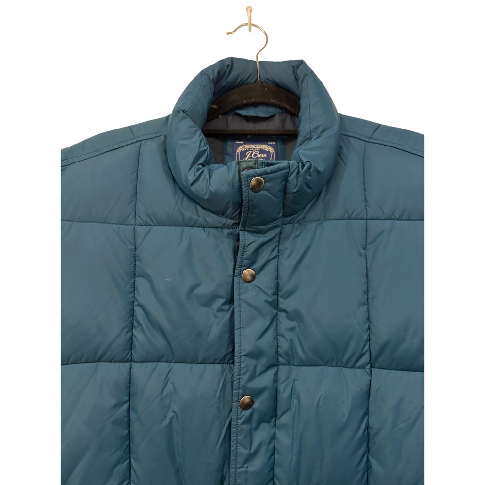 J Crew Quilted Puffer Vest Mens XL Primaloft RECENT‎ 2023 Teal - Picture 2 of 9